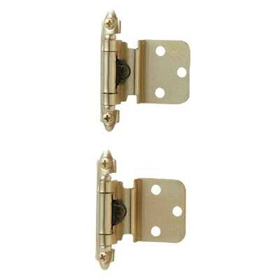 Amerock 3/8 In. Polished Brass Self-Closing Inset Hinge, (2-Pack)