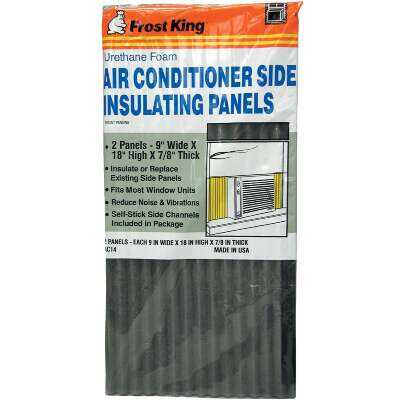 Frost King 9 In. W. x 18 In. H. Charcoal Side Air Conditioner Insulating Panel (2-Pack)