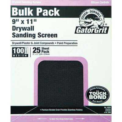 Gator Grit 100 Grit 9 In. x 11 In. Drywall Sanding Screen (25-Pack)